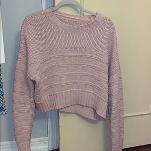 Pink cropped sweater